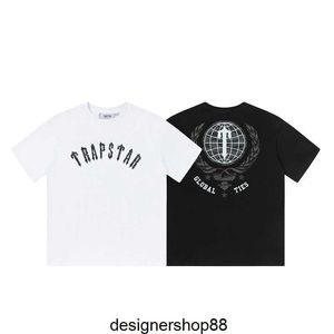 2023FW高品質のデザイナーメンズTシャツトラプスターアーチフォント定義印刷ラウンドネックショートスリーブTシャツ