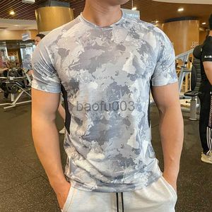 T-shirt da uomo T-shirt sportive da corsa da uomo Palestra Fitness Training T-shirt mimetica a compressione Uomo Crossfit Bodybuilding Tee Tops Abbigliamento J230531