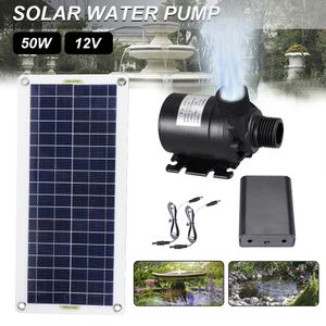 Pumpar 50W 800L/H Brushless Solar Power Water Pump Set Ultraquiet Submerible Water Pump Motor Fish Pond Garden Fountain Decoration