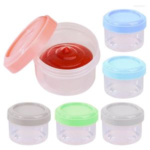 Storage Bottles Mini Food Containers With Lids 6pcs Heat-resistant Plastic Sauce Salad Dressing Organizer Outdoor Barbecue Spice Jar