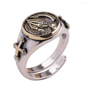 Ringos de cluster anel de prata tailandês anel S925 Sterling Jóias Unissex Hand Homem e da mulher