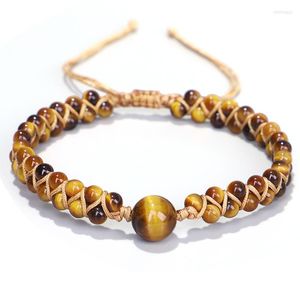 Charm Bracelets Tiger Eyes Beads Bracelet Men Natural Stone Braslet For Man Handmade Casual Jewelry Pulseras