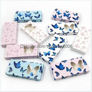 Packing Boxes Butterfly False Eyelash Packaging Box 3D Mink Eyelashes Empty Case Paper Lash Package 11 Styles Drop Delivery Office S Dhvge