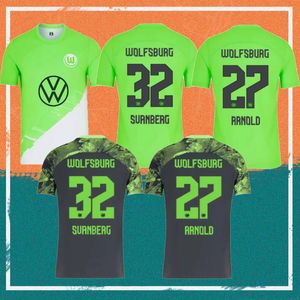 23/24 Wolfsburg Fußballtrikot 2023 Heim LACROIX WALDSCHMIDT WALDSCHMIDT L.NMECHA Trikots Auswärts KAMINSKI BAKU F.NMECHA WIND ARNOLD GERHARDT Fußballuniform