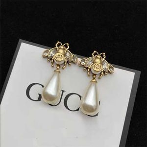 designer di gioielli braccialetto collana anello diamante intarsiato perla ape Orecchini donna tendenza versatile di alta qualità