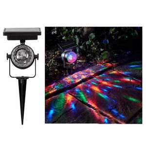 Andra trädgårdsmaterial LED Solar Rotating Projection Lamp Waterproof Colorf Light Lawn Yard Lamps Laser Outdoor Decoration VT0330 DRO DH8BQ