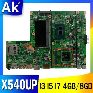 Moderboard X540UP Laptop Motherboard för ASUS X540UV X540UB X540UBR X540UPR X540LJ R540UP R540U X540U F540U Mainboard I3 I5 I7 4GB/8GB