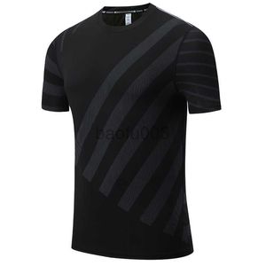 メンズTシャツプリントスポーツTメンズ高速ドライ通気ティートランジング高品質のファッションシャツボディービルマンフィットネスランニング半袖J230531