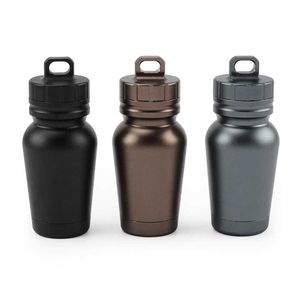 water Aluminum alloy tank medical sealed capsule outdoor camping EDC tool waterproof bottle P230530