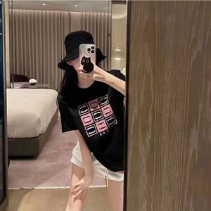 Womens Embroidered Tops T-shirts Luxury Designers Fashion Tees Clothing Casual Loose Street Sport Short Sleeve High-Quality Pure Cotton Top Sell Woman Crew Neck Tees