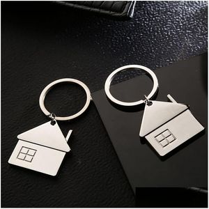 Outras artes e ofícios Creative House Keyring Metal Car Kichain Unissex Chain Portable Chain Outdoor Mini Ring Backpack Pingente GIF DH2CP