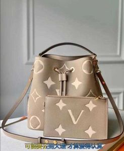 Lyxdesigner Neonoe Bucket Handväskor Fashion Louiseits Womens väskor viutonits gamla blommagöror kvinnor tote varumärke äkta läder axel crossbody väska m44022