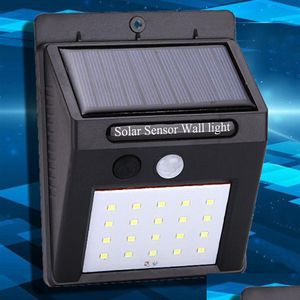 Garden Decorations Outdoor Solar Wall Hanging 20 Led Lamps Home Smart Motion Sensor Night Security Lights Waterproof Road Lamp Dh118 Dhwed