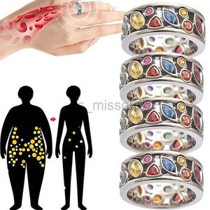 Band Rings Women Magnetic Therapy Ring Torina Crystal Quartz Ionix Ring Ionix Therapy Quartz Crystal Ring for Weight Loss Lymph Drainage J2305