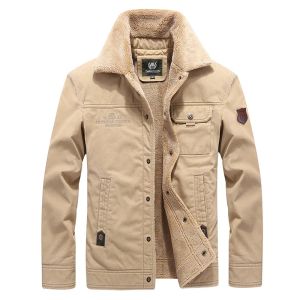 qnpqyx New Winter Men Bomber 재킷 따뜻한 남자의 재킷 양털 캐주얼 He 전술 겉옷 두꺼운 재킷 남성 코트