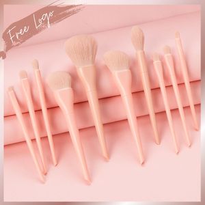 Borstar 10 bitar av hög kvalitet gör din egen makeup borste set tillverkare söt rosa färg borste professionell smink penseluppsättning