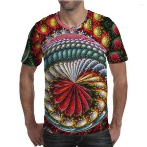 Męskie koszule 2023 Nowość nowość ptak z okiem kolorowa koszulka 3D olśniewająca iluzja