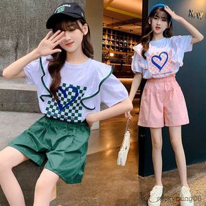 Clothing Sets Girls Clothes Set Summer Short Sleeve and Pants Children for Teen Kids 14