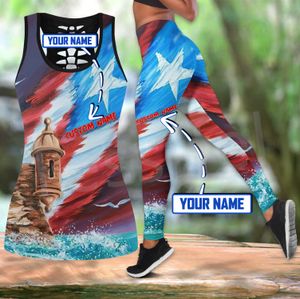 Tanks Tessffel Puerto Rico Taino Caribbean Sea Tattoo Harajuku 3DPrint Beautiful Women Leggings Hollowout Vest Combo Sexy Tanktop X6