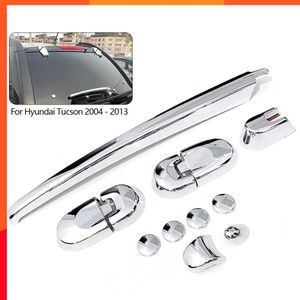 Yeni 12pcs araba arka pencere silecek nozul kapakları Trim abs chrome otomatik dekoratif kapaklar Hyundai Tucson 2004-2013 için araba aksesuarları