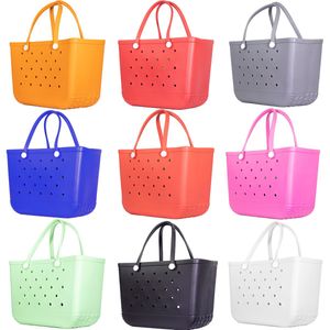 2023 colorful rubber beach bag EVA shoulder tote bags light weight large capacity shopping travel bag for summer gym swimming luxury handbags designer women bags