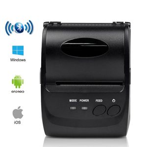 Skrivare Portable Mini Pocket Wireless Thermal Printer Photo POS Kvitto 58mm Bluetooth USB POS Fakturering Utskriftsmaskin ZJ5802LD