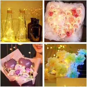 Party Decoration LED Night Lamp String Button Star Small Christmas Lights Flowers Cakes Potted Plants Ornament Beauty Drop Delivery DH9XG