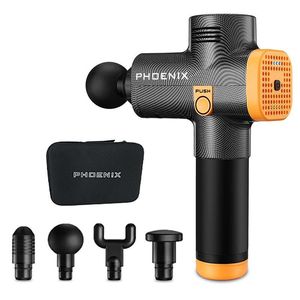 Relaxation Phoenix a2 Massage Gun Percussion Black Body Massager Electric Therapy Lcd Gun Massage 4 Heads Massager Phoenix MG55008