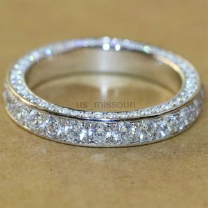 Bandringe Huitan Einfache Frauen-Hochzeitsfeier-Fingerringe Schillernder Kubikzircon-Jubiläumsgeschenk-Vorschlagsring Zeitloser klassischer Schmuck J230531