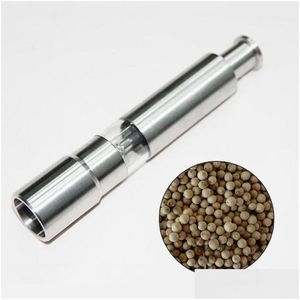 Mills Stainless Steel Pepper Grinder Portable Manual Mler Seasoning Grinding Milling Hine Mini Cooking Tool Kitchen Dbc Drop Deliver Dhehw
