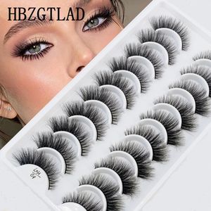 Fałszywe rzęsy 10 Pairs 3D Faux Norek Naturalny niechlujny krzyżowy rzęs delikatne puszyste fałszywe rzęsy przedłużenie makijaż oka faux cils 230530