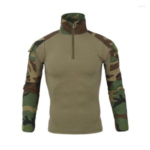 T-shirt da uomo T-shirt 2023 Camouflage da esterno a maniche lunghe Army Fan Abbigliamento Autunno e inverno Tuta da allenamento S Codice 5XL