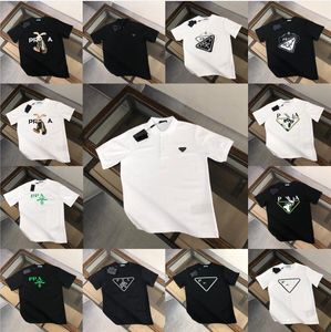 Pdara 패션 디자인 브랜드 Mens Polos T 셔츠 티 티 셔츠 최신 여성 커플 스포츠 짧은 슬리브 상단 여름 캐주얼 둥근 목 100%면 Tshirt 상판