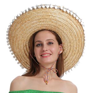 Party Hats Arrival Mexican Straw Hat Carnival Crazy Night Halloween Fancy Dress 230530