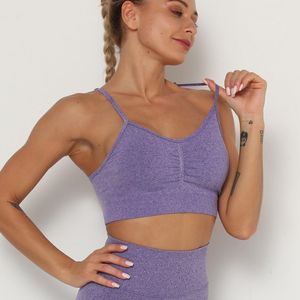 Toppar kvinnor sportbras sömlösa camis sexig bakre bh tight andnings sport körning fitness underkläder kvinnlig yoga bh topp 2022 ny