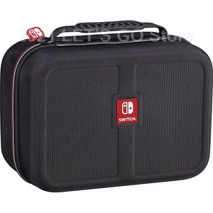 Borse per accessori del sistema Nintendo Switch Custodia da trasporto Custodia protettiva rigida da viaggio Deluxe Esterno in nylon balistico nero