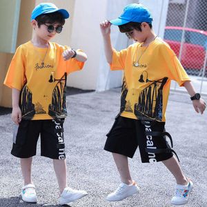 Set di abbigliamento New Summer Boys T-shirt per bambini Manica corta e pantaloni Tute Pezzi Set Abbigliamento per bambini per bambini di anni