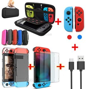 Bags 6 in 1 Kit EVA Bag for Nintend Switch Hard Shell Carrying Cover Portable for Nitendo Switch Console Joysticks Grips Accessories