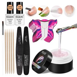 Kits de extensão de gel de unhas extensões de unhas uv buil der gel formas de seda dicas francesas escova ferramentas manicure