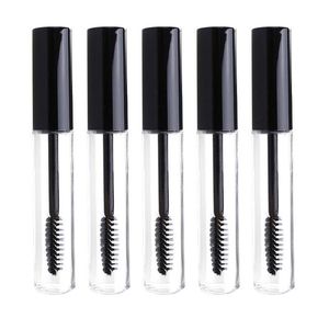 Borstar 50/100 st 10 ml tomma mascara -rör Makeup Förpackning Kosmetisk provbehållare Refillerbar plastflaska med ögonfranspenspinne