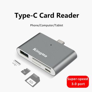 Estações Kingma TypeC SD TF Card Reader USB 3.0 OTG Multifunction Card Reader Adapter for Laptop Computer Mobile Card Card Reader