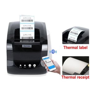 プリンターXPRINTER XP365BサーマルラベルプリンターサーマルバーコードPOSプリンター領収書プリンターUSB/Bluetooth/Ethernetポートショッピング用