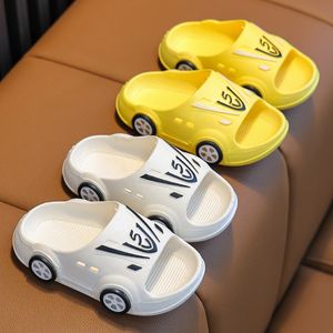 Slipper Summer Home Slippers Kids Soft Soled Non-slip Sandals Fashion Car Design Slippers Baby Unisex PVC Baby Beach Shoes 230530