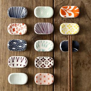 Chopsticks Japanese Style Ceramic Holder Stand Söt djurdesign Chopstick Rack Care Care Rest Kitchen Art Craft Table Seary