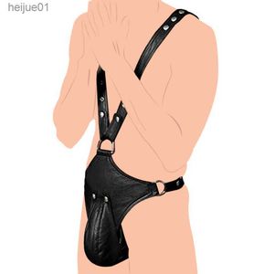 Giocattoli per adulti Open Penis Pouch Staccabile Bird's Nest Strap Men Slave Vestiti di un pezzo Sexy Bondage Perizoma Lingerie Cock Cage Giocattoli erotici del sesso L230518