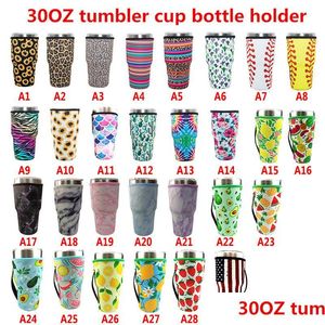 Drinkware Handle 30Oz Tumbler Sleeve 29 Styles Neoprene Cup Er With Carrying Keep Cool Antize Bag Drop Delivery Home Garden Kitchen Dhput