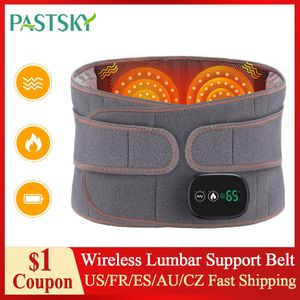 Massager Red Light Heating Back Lumbar Support Belt Waist Orthopedic Corset Spine Decompression Waist Vibration Massage Brace Pain Relief