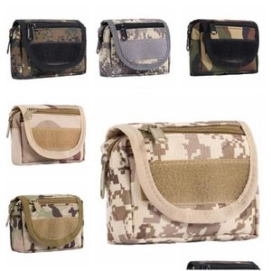 Storage Bags Durable Camouflage Tactical Waist Bag Travel Waterproof Pouch Outdoor Portable Pack Cam Hiking Nylon Drop Delivery Home Dhl5Q