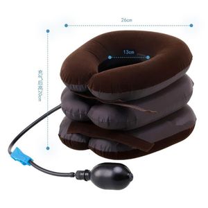 Massager Uppblåsbar luft Cervical Neck Traction Device Tractor Support Massage Pillow Pain Stress Relief Neck Bårstöd Kudde