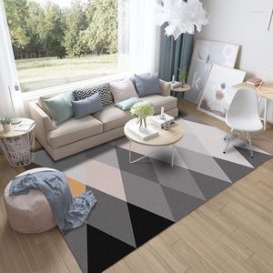 Dywany nowoczesne geometryczne dywan domowy super miękki salon dywaniki sypialni i prostokąt wielkości maty podłogowe przeciwpoślizgowe